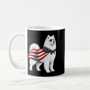 Samoyed 4th Of July Aamerican Flag Dog Patriotic Coffee Mug