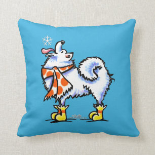 Samoyed American Eskimo Dog Snowflake Cushion