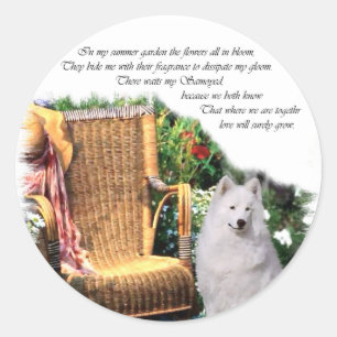 Samoyed Art Gifts Classic Round Sticker