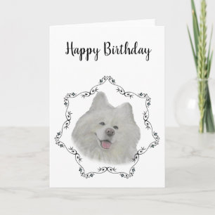 Samoyed Birthday Card