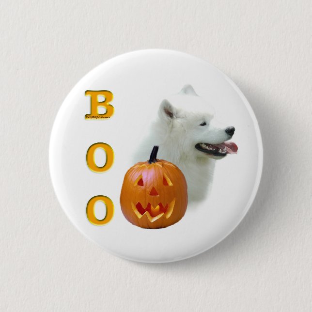 Samoyed Boo 6 Cm Round Badge (Front)