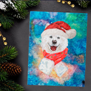 Samoyed Breed Dog Christmas Jigsaw Puzzle