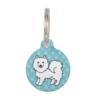 Samoyed Cartoon Dog Pet Tag