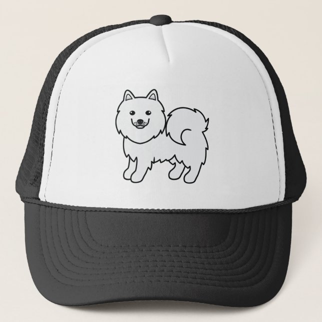 Samoyed Cartoon Dog Trucker Hat (Front)