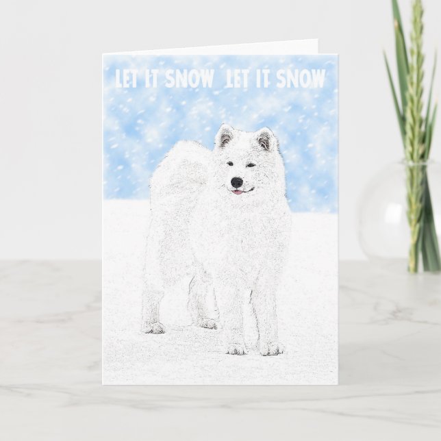 Samoyed Christmas Card (Front)