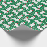 Samoyed Christmas Dog Holiday Wrapping Paper<br><div class="desc">samoyed,  christmas samoyed,  samoyed gift wrap,  samoyed wrapping paper,  christmas wrapping paper,  samoyed holiday,  samoyed santa,  dog christmas,  dog wrapping paper,  dogs</div>