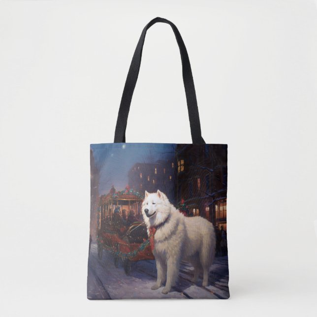 Samoyed Christmas Festive Season  Tote Bag (Front)