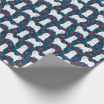 Samoyed Christmas Floral Wrapping Paper<br><div class="desc">samoyed,  christmas samoyed,  samoyed gift wrap,  samoyed wrapping paper,  christmas wrapping paper,  samoyed holiday,  samoyed santa,  dog christmas,  dog wrapping paper,  dogs,  christmas floral,  samoyed poinsettia</div>