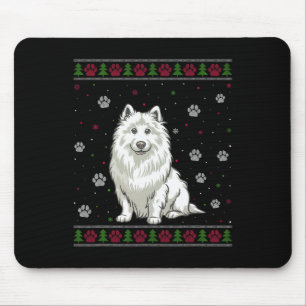Samoyed Christmas Sweater Xmas Pet Animal Dog Love Mouse Pad