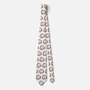 Samoyed Christmas Wreath Festive Pup Tie