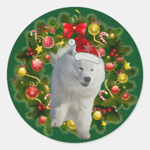 Samoyed Classic Round Sticker, Glossy Sticker