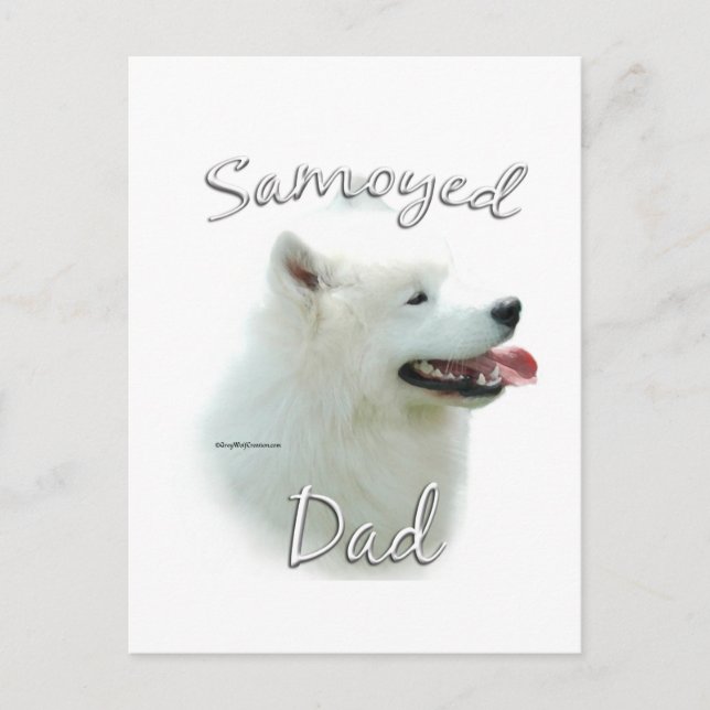 Samoyed Dad 2 Postcard (Front)