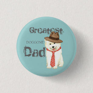 Samoyed Dad 3 Cm Round Badge