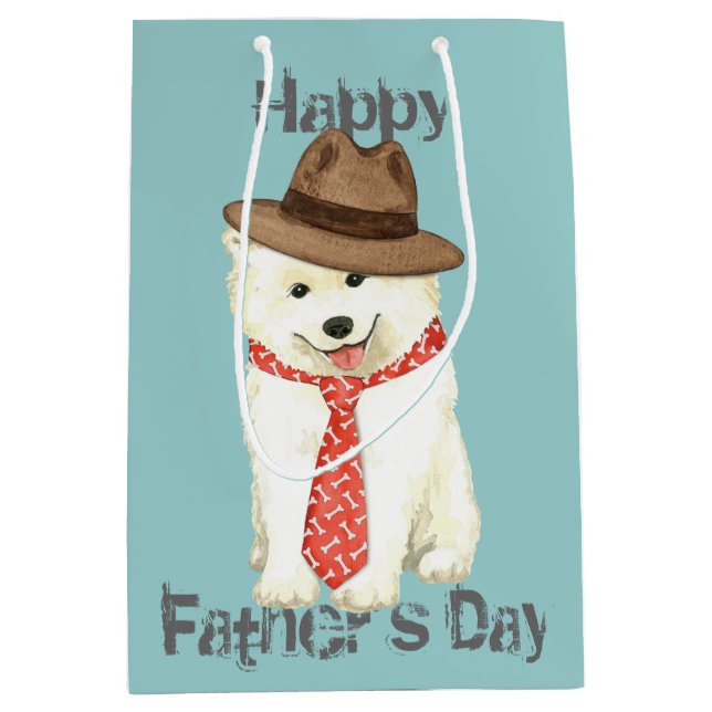Samoyed Dad Medium Gift Bag (Front)