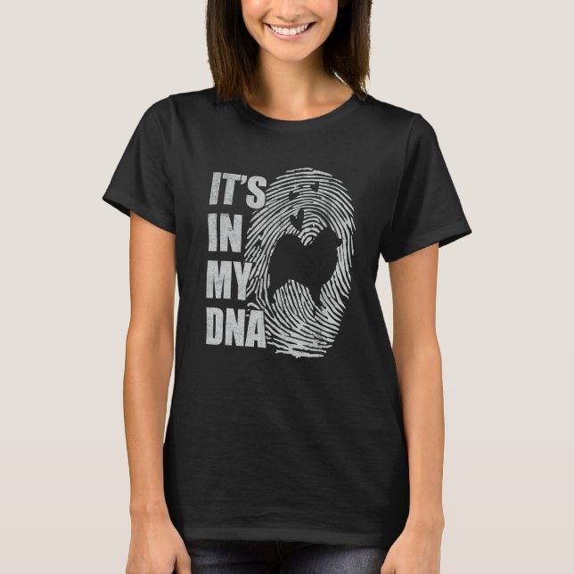 Samoyed DNA Dog Mom Dad Dog T-Shirt (Front)