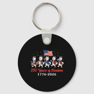 Samoyed Dog 250 Yrs Of Dom 1776 2026 Patriot Key Ring