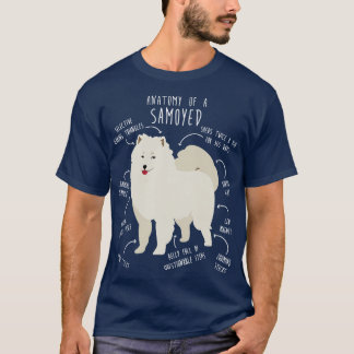 Samoyed Dog Anatomy 2 T-Shirt