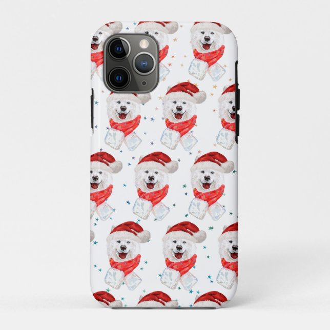 Samoyed Dog Breed Christmas Stars Case-Mate iPhone Case (Back)