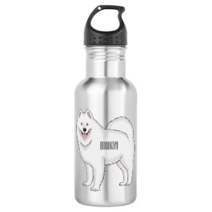 Samoyed dog cartoon illustration  532 ml water bottle