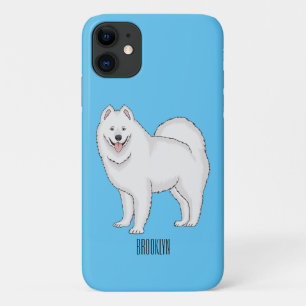 Samoyed dog cartoon illustration iPhone 11 case