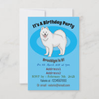 Samoyed dog cartoon illustration