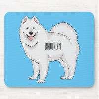 Samoyed dog cartoon illustration