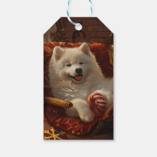 Samoyed Dog Christmas Festive  Gift Tags