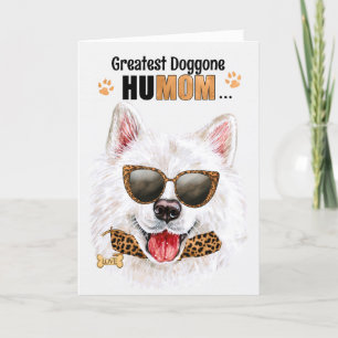 Samoyed Dog Greatest HuMOM Mother's Day Holiday Card