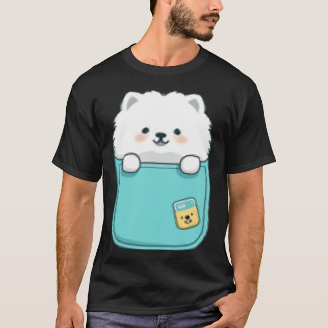 Samoyed Dog in your Pocket Dog   1 T-Shirt (Front)