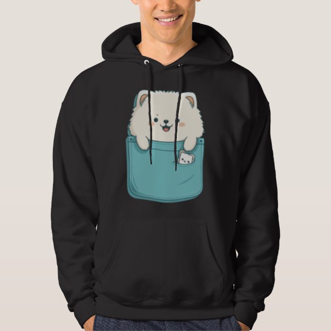 Samoyed Dog in your Pocket Dog   3 Hoodie