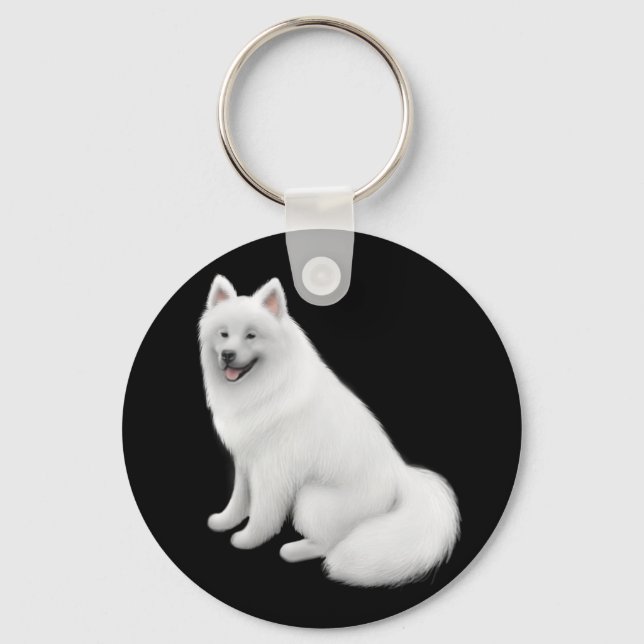 Samoyed Dog Keychain (Front)