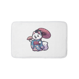 Samoyed Dog Kimono   Bath Mat