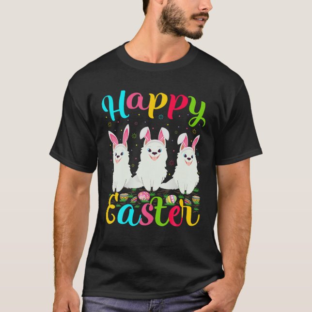 Samoyed Dog Lover Easter Egg Bunny Samoyed Happy E T-Shirt (Front)