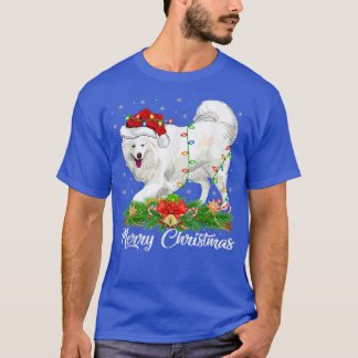 Samoyed Dog Lover Matching Santa Hat Samoyed Chris T-Shirt