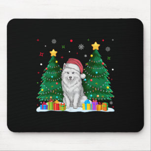 Samoyed Dog Lovers Santa Hat Ugly Christmas Sweate Mouse Pad
