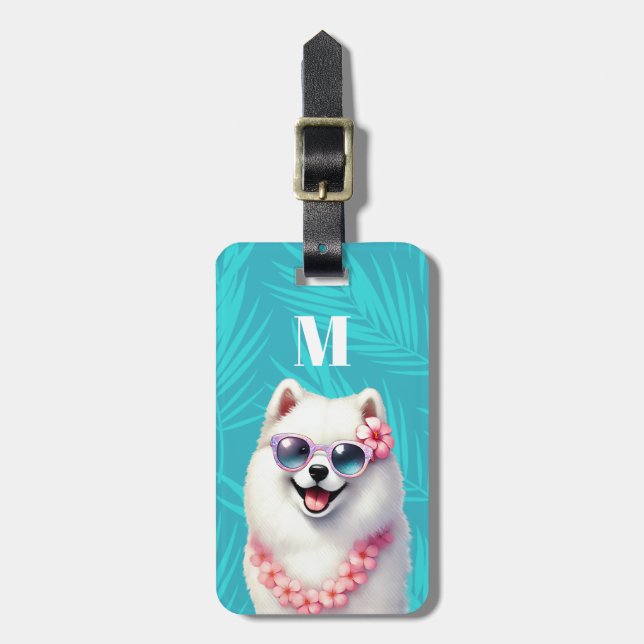 Samoyed Dog Luggage Tags (Front Vertical)