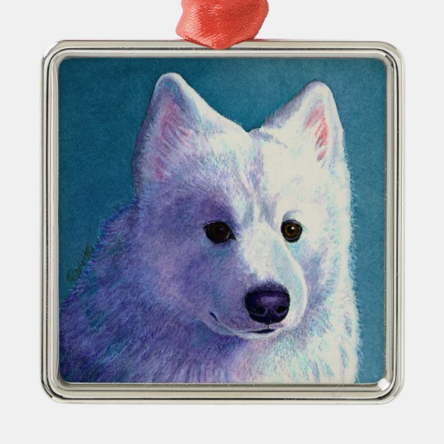 Samoyed Dog Ornament - "Buddha" (Front)
