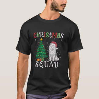 Samoyed Dog Squad Boys Girls Kids Christmas Tree L T-Shirt