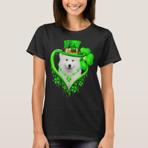 Samoyed Dog St Patricks Day Lover Irish Shamrock T-Shirt