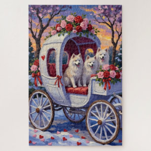 Samoyed Dog Valentine's Day  Jigsaw Puzzle