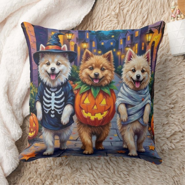 Samoyed Dogs Trick-or-Treating Halloween Costumes Cushion (Blanket)