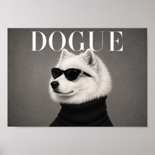 Samoyed Fashion Editorial Dog Art Print