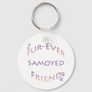 Samoyed Furever Friend Key Ring