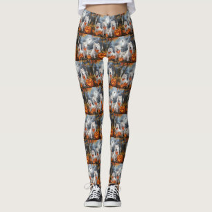 Samoyed Halloween Spooky Leggings