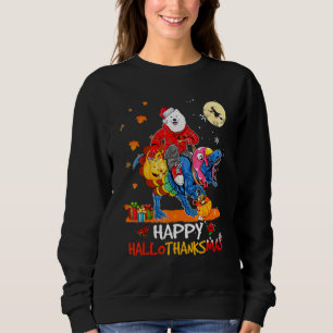 Samoyed Happy Hallothanksmas Halloween Thanksgivin Sweatshirt