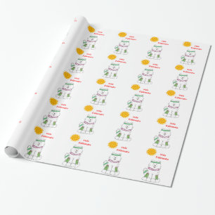 Samoyed Hawaiian Christmas Wrapping Paper