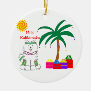 Samoyed Hawaiian Ornament