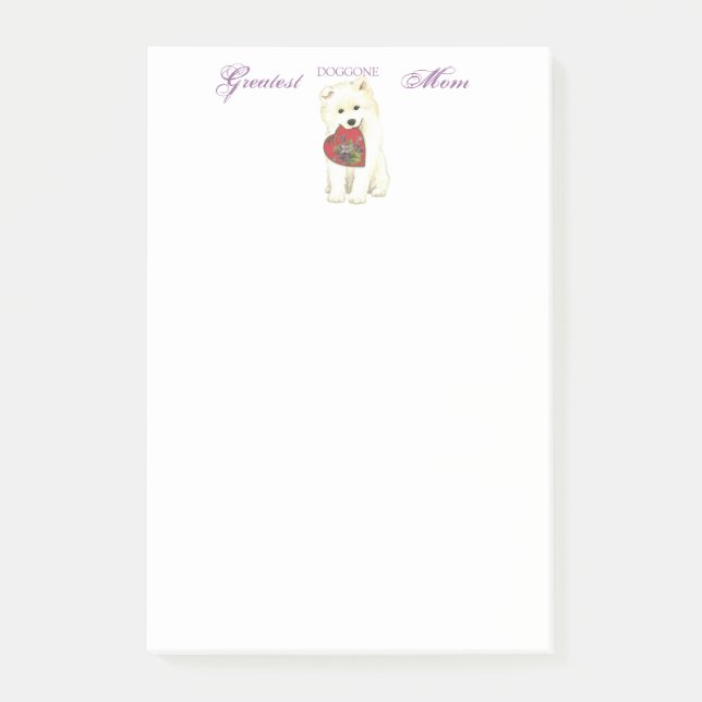 Samoyed Heart Mum Post-it Notes (Front)
