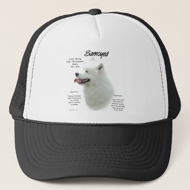 Samoyed History Design Trucker Hat (Front)
