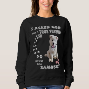 Samoyed Husky Mix Dog Mum Dad Costume Cute Samusky Sweatshirt